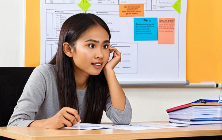 **Prompt 1: The 'Aha!' Moment of Understanding**
    "A young Malay woman, with a clear look of understanding and relief, is seated at a clean, modern desk. Before her, a vibrant, well-organized mind map and a colorful infographic illuminate her face, symbolizing a breakthrough. On the side, a stack of dense, text-heavy reports or scattered numbers appears chaotic and unreadable. The scene conveys the powerful shift from confusion to clarity through visual learning, with a subtle glow around the organized visuals. The background is a bright, inspiring study space. Focus on sharp detail and warm, inviting lighting."